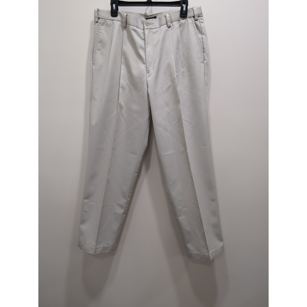 DOCKERS Signature Khaki Pleated Classic Fit D3 Mens Pants W36 L29 Tan